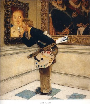 Norman Rockwell Painting - art critic Norman Rockwell